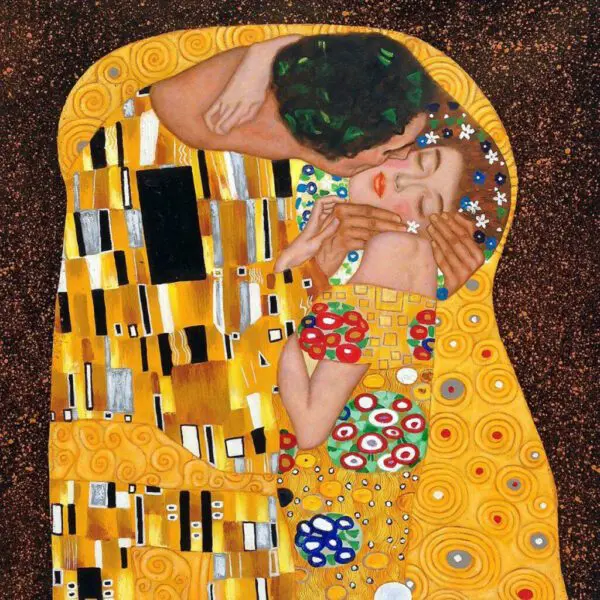 Klimt "The Kiss" Egg Needlepoint Canvas