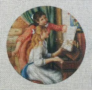 "Young Girls at the  Piano" Needlepoint Canvas
