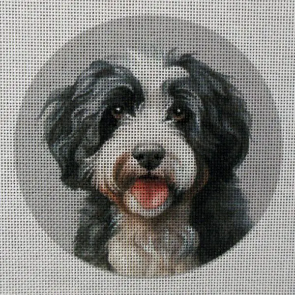 Bernedoodle Needlepoint Canvas