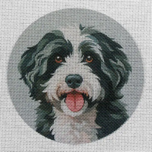 Bernedoodle Needlepoint Canvas