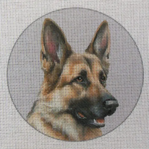 German Shepherd Needlepoint Canvas