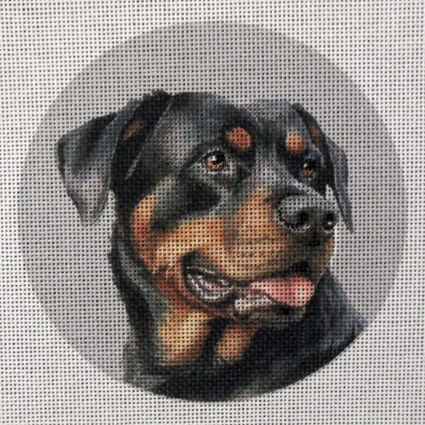 Rottweiler 2 Needlepoint Canvas