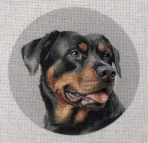 Rottweiler 2 Needlepoint Canvas