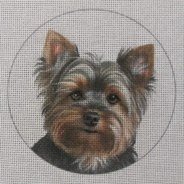 Yorkie 2 Needlepoint Canvas