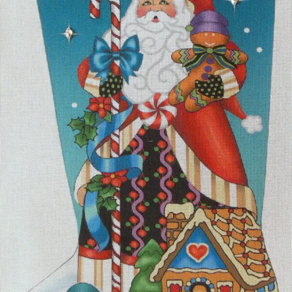 Gingerbread Santa Stocking