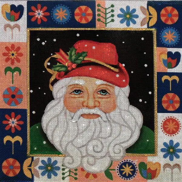 German Santa Pillow Needlepoint Canvas
