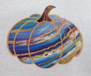 Seascape Geode Pumpkin Needlepoint Canvas