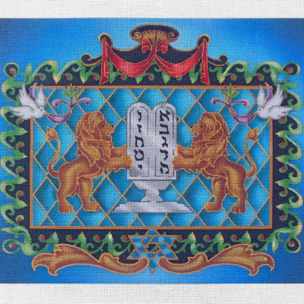10 Commandments Tallit Bag Needlepoint Canvas