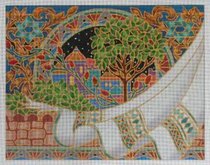 Jerusalem Tallit Bag Needlepoint Canvas