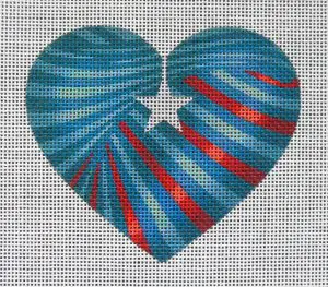 Patriotic Heart Needlepoint Canvas