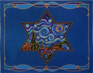 Starry Night Tallit Needlepoint Canvas