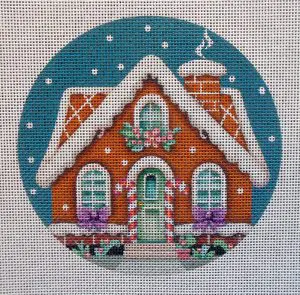 Gingerbread House Needlepoint Canvas