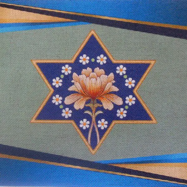 Star of David Tallit Needlepoint Canvas