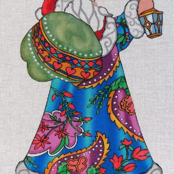 Santa Tree Topper Needlepoint Canvas