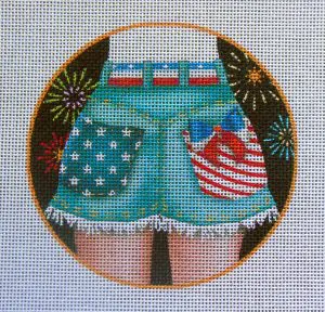 Patriotic Shorts Needlepoint Canvas
