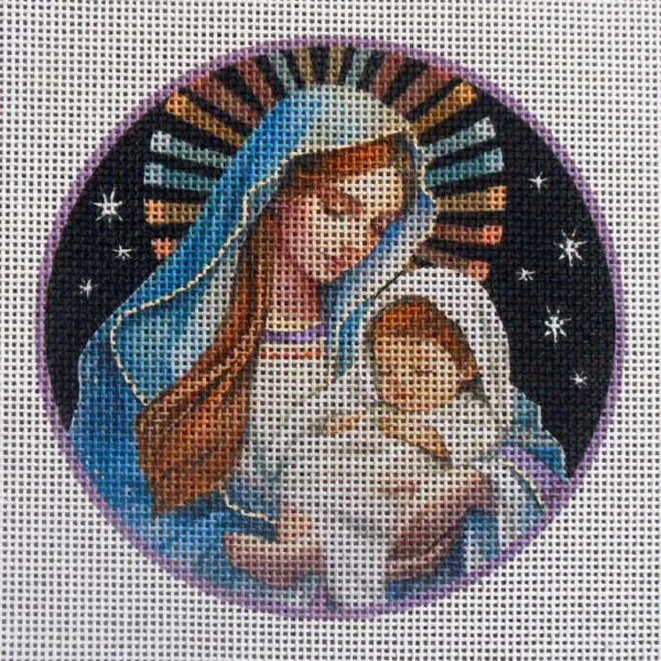 All is Bright Nativity Needlepoint Canvas