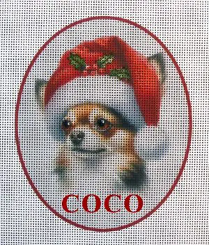 Chihuahua (Name Optional) Needlepoint Canvas