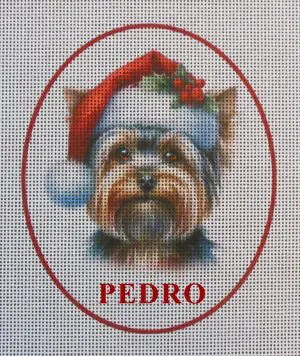Yorkie (Name Optional) Needlepoint Canvas