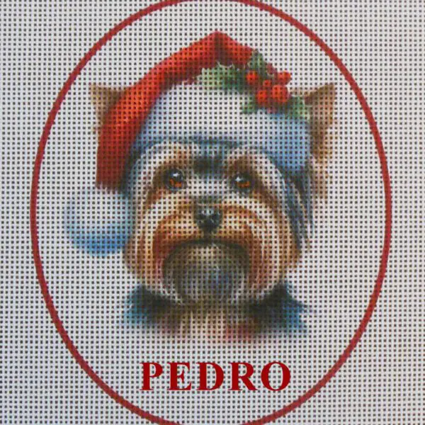 Yorkie (Name Optional) Needlepoint Canvas