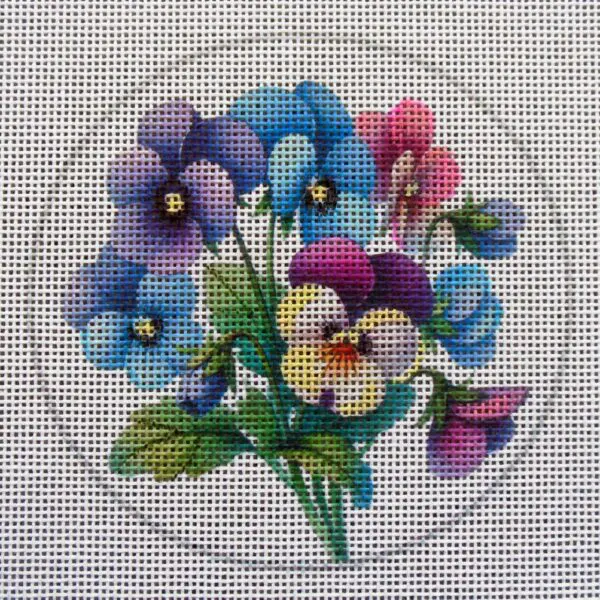 Pansies 2 Needlepoint Canvas