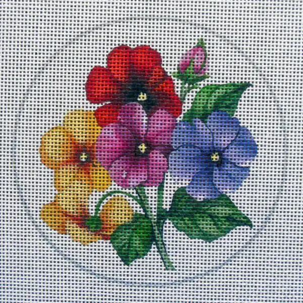 Petunias Multi Needlepoint Canvas