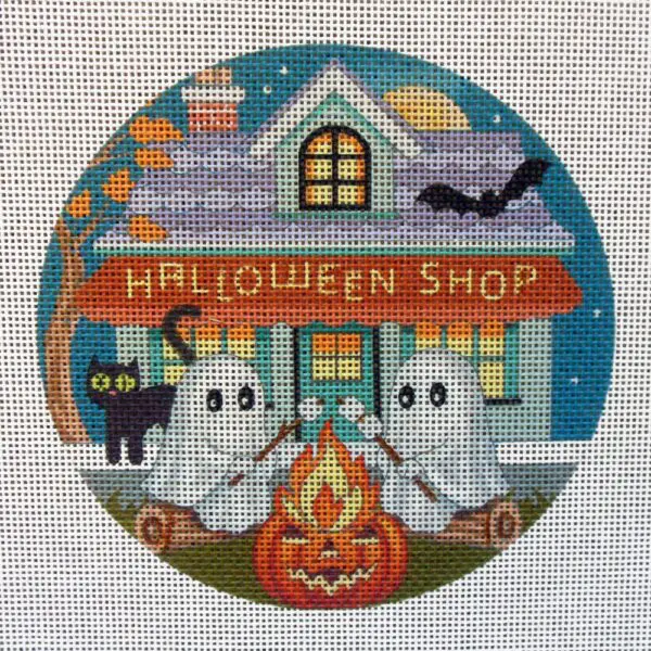 Halloween Shop Needlepoint Canvas