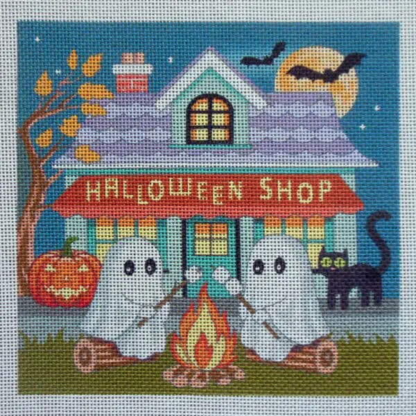 Halloween Shop Needlepoint Canvas