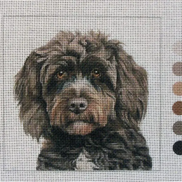 Portugese Water Dog 3 Needlepoint Canvas
