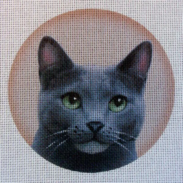 Russian Bluecat Needlepoint Canvas