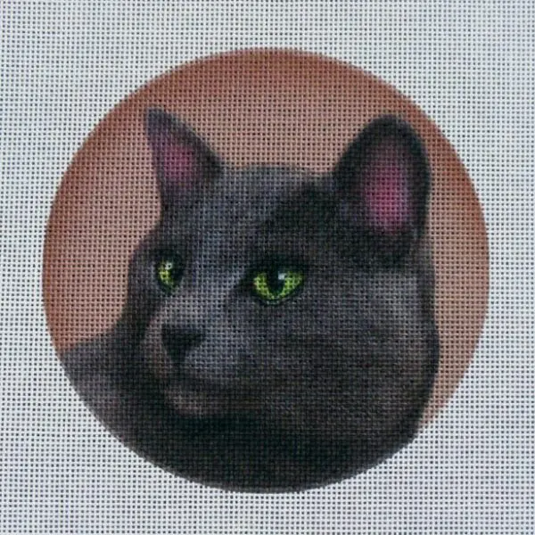 Russian Bluecat Needlepoint Canvas