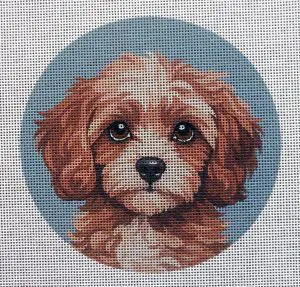Cavapoo 2 Needlepoint Canvas