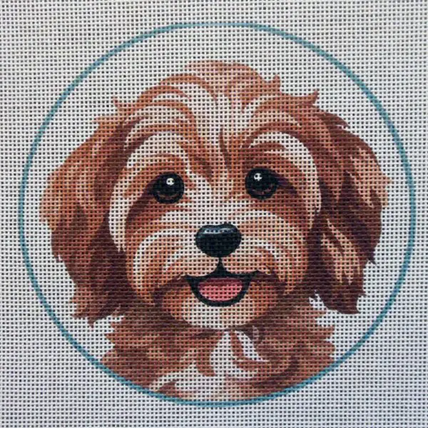 Cavapoo 3 Needlepoint Canvas
