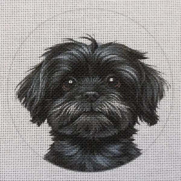Black Shihtzu (choice) Needlepoint Canvas