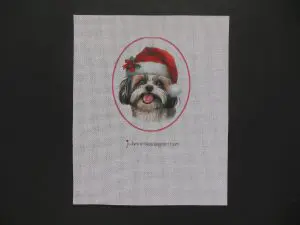 Xmas Shih-Tsu Needlepoint Canvas