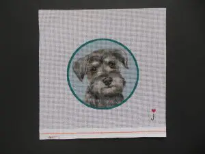 Natural Schnauzer  Needlepoint Canvas