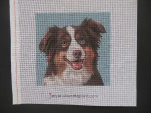 Australian Shepherd Needlepoint Canvas