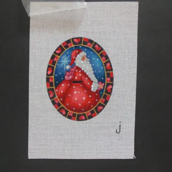 Valentine Santa  Needlepoint Canvas