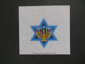 Star of David Needlepoint Canvas
