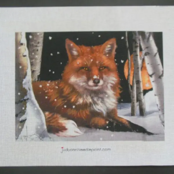 Red Fox Needlepoint Canvas