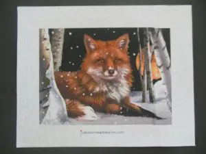 Red Fox Needlepoint Canvas