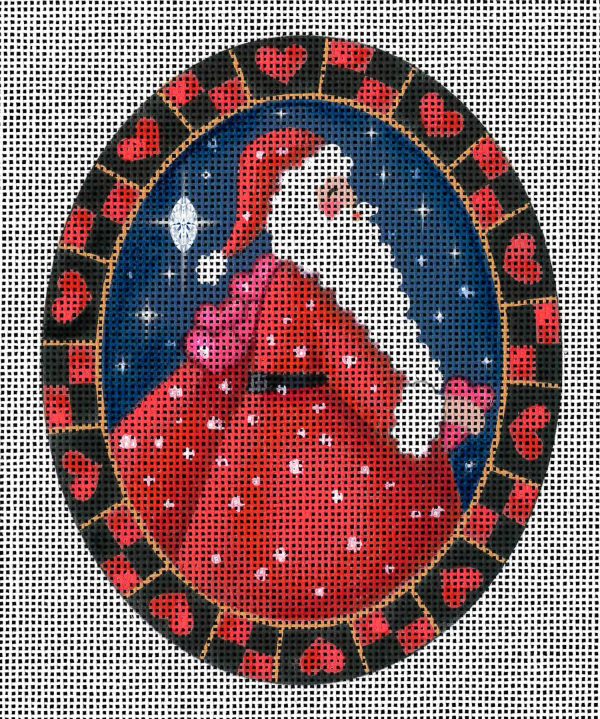 Valentine Santa Needlepoint Canvas