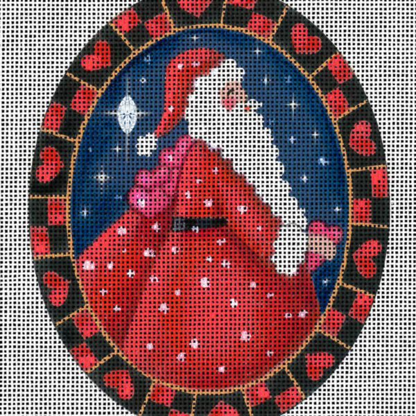 Valentine Santa Needlepoint Canvas