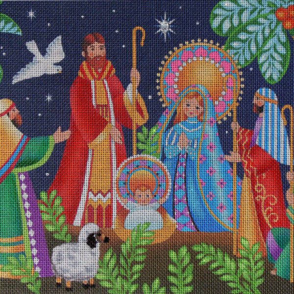 Midnight Nativity Needlepoint Canvas