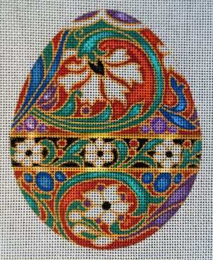 Asian Egg Needlepoint Canvas