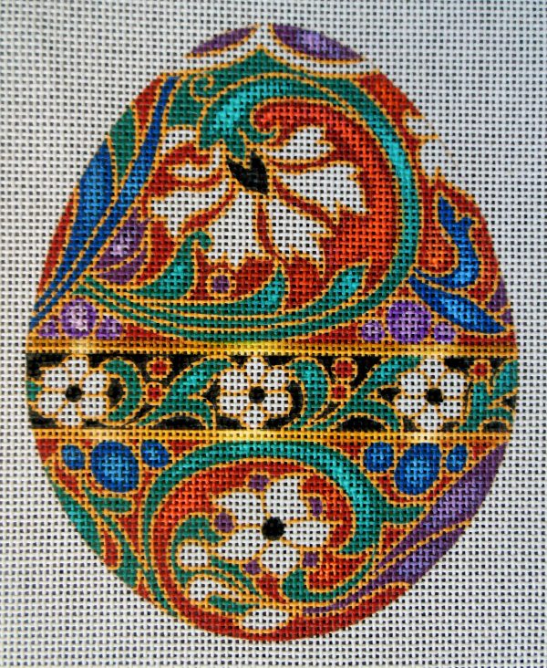 Asian Egg Needlepoint Canvas