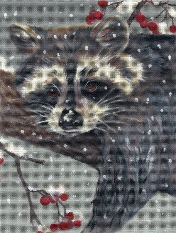 Sleepy Bandit Needlepoint Canvas