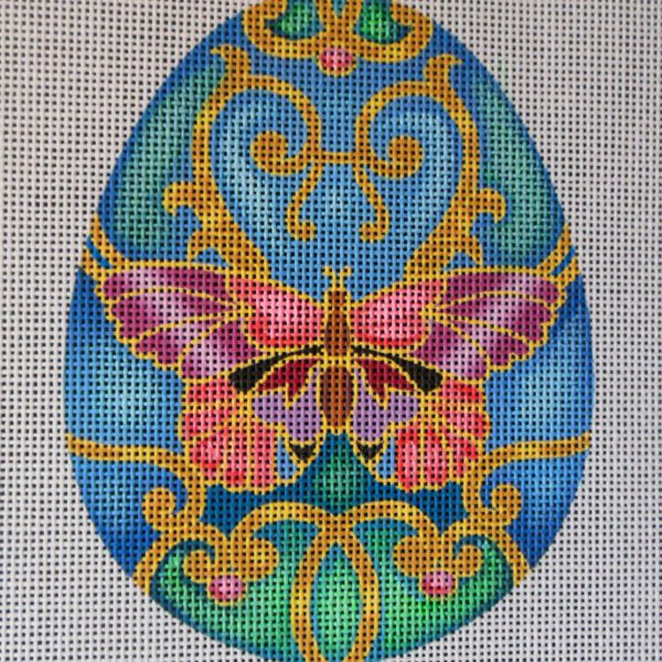 Butterfly Egg Needlepoint Canvas