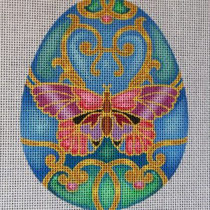 Butterfly Egg Needlepoint Canvas