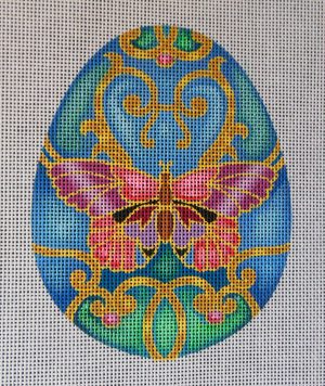 Butterfly Egg Needlepoint Canvas