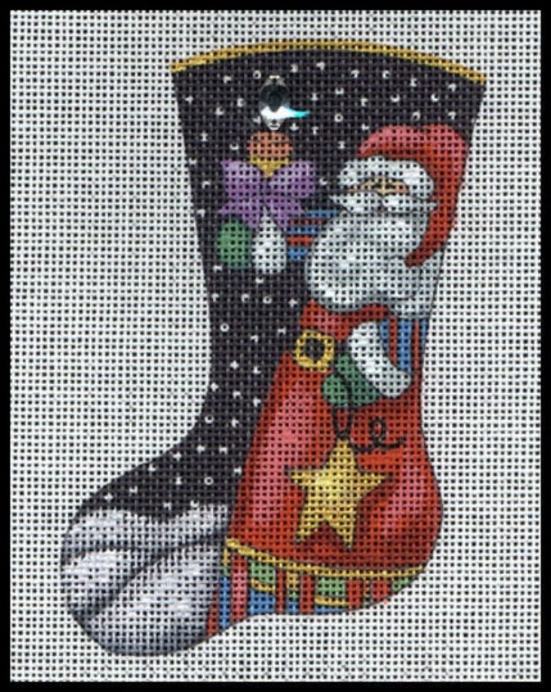 Santa with Candle Stocking Ornament